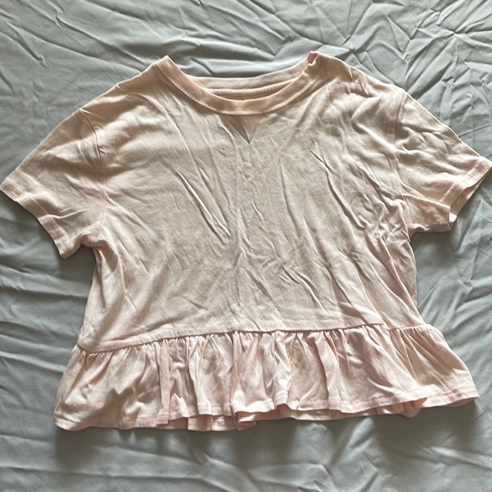 Like New Sky and Sparrow short sleeve ruffle t-shirt, size small